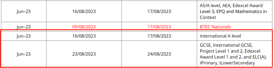 爱德思考试局放榜时间