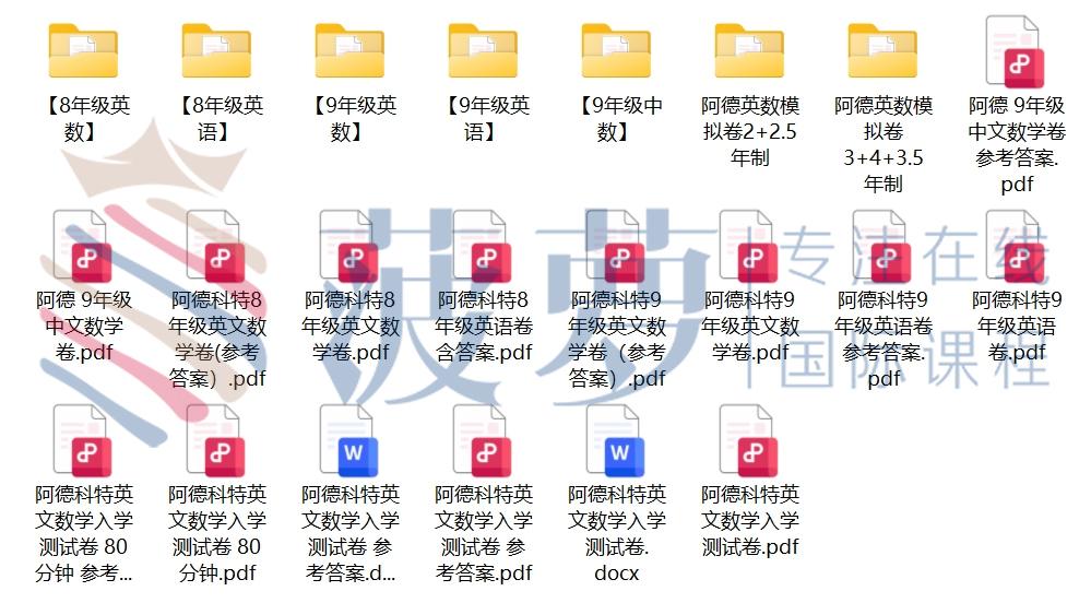 阿德科特入学考试试卷