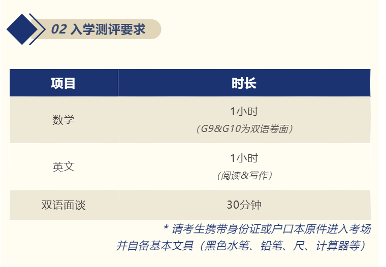 宏文国际学校考试内容